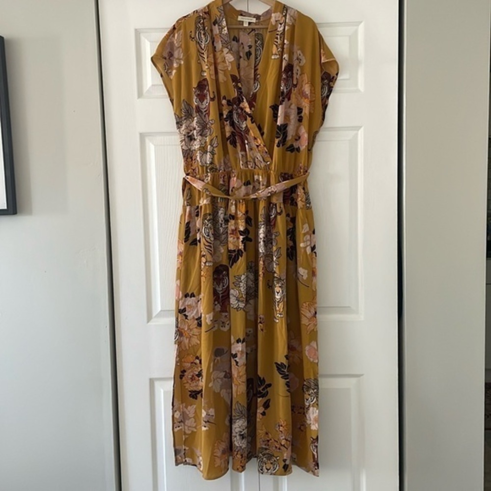 Loralette yellow printed maxi dress